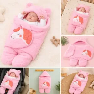 Super Soft Hooded Baby Blanket – Wearable Newborn Receiving Wrap for Baby Boys & Girls ( default, OS )