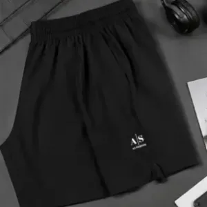 Men's Solid Lycra Cotton Capri Shorts – Stretchable Casual Half Pants for Daily Wear, Gym, Running & Lounge Wear ( black, XL )