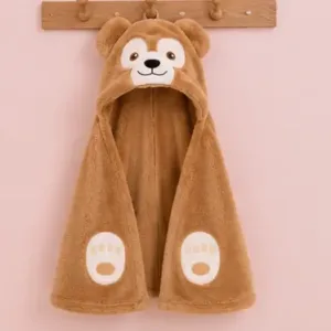 Hooded Baby Bath Towel – Soft Cotton Blend Animal Embroidered Baby Wrap for Boys & Girls ( default, OS )