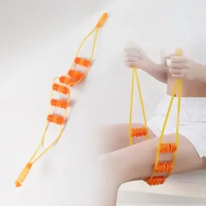 Manual Back Massage Roller Rope | 6-Wheel Body Massager for Neck, Shoulder & Muscle Pain Relief ( default, OS )