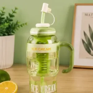 1300ml Water Bottle with Straw & Handle | Leakproof Transparent Plastic Tumbler for Gym, Office & Travel ( multicolor, OS )
