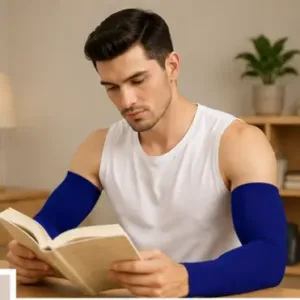 Classic Arm Sleeve – UV Protection Stretchable Sports Arm Cover (Unisex) ( blue, OS )