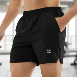 Men's Solid Lycra Cotton Capri Shorts – Stretchable Casual Half Pants for Daily Wear, Gym, Running & Lounge Wear ( black, XL )