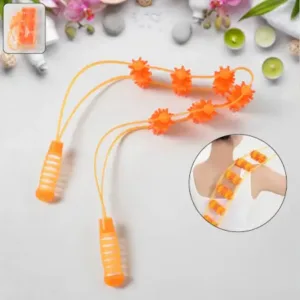 Manual Back Massage Roller Rope | 6-Wheel Body Massager for Neck, Shoulder & Muscle Pain Relief ( default, OS )