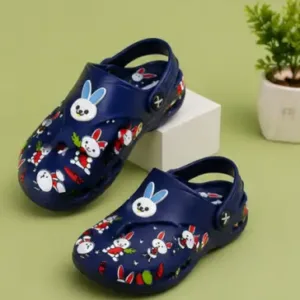 Kids Flip Flop Sandals Cartoon Bunny Print Lightweight Non Slip Waterproof Slippers for Boys and Girls ( blue, 3-3.5 Years )