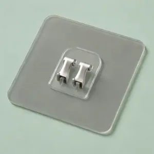 Transparent Self-Adhesive Wall Hooks – Heavy Duty Sticky Hooks for Kitchen, Bathroom & Home (Set of 8) ( Transparent, OS )