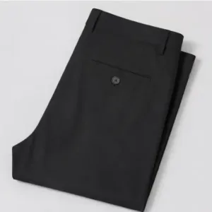 Men's Formal Trousers – Slim Fit Solid Polycotton Pants for Office, Business & Formal Wear ( black, 38 )