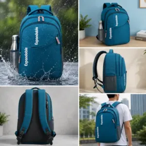 35L Expandable Laptop Backpack – Large Polyester Work & College Bag for Men, Women, Students & Office Use ( Teal, OS )