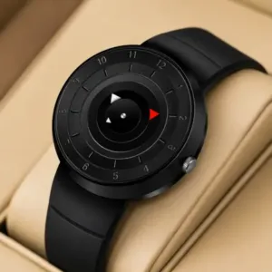 Men's Black Analog Quartz Watch – Stylish Silicone Strap Casual & Formal Wrist Watch for Men & Boys ( black, OS )