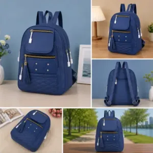 Women's PU Leather Handbag – Stylish Multi-Compartment Shoulder Tote Bag for Office, Travel & Daily Use ( blue, OS )
