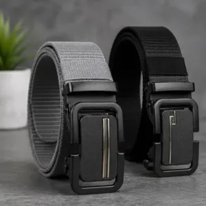 Men's Textured PU Leather Belt – Stylish Casual & Formal Adjustable Waist Belt for Men ( default, OS )