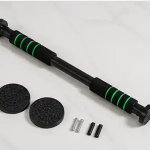 Adjustable Pull-Up Bar for Home Gym – 60–100cm Doorway Chin-Up Bar with Anti-Slip Grip & Level Meter ( black, OS )