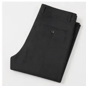 Men's Checked Trousers – Slim Fit Polycotton Pants for Casual, Office & Party Wear ( black, 28 )