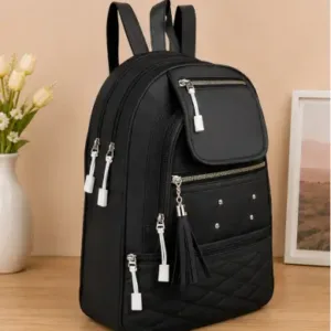 Women's PU Leather Handbag – Stylish Multi-Compartment Shoulder Tote Bag for Office, Travel & Daily Use ( black, OS )
