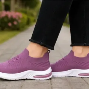 Women's Mesh Running Sneakers – Lightweight Lace-Up Sports Shoes for Walking, Running, Gym & Daily Wear ( pink, IND-7 )