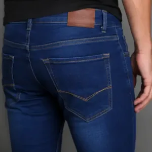 Dark Blue Denim Jeans for Men – Stylish Washed Casual Jeans for Everyday Wear ( blue, 26 )