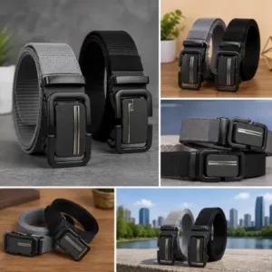 Men's Textured PU Leather Belt – Stylish Casual & Formal Adjustable Waist Belt for Men ( default, OS )