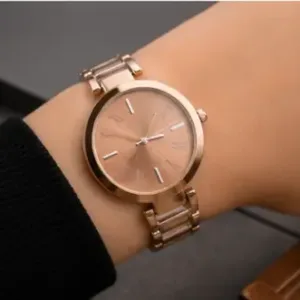 Women’s Designer Metal Analog Watch – Round Brown Dial Quartz Wristwatch | Stylish Fashion Watch with Additional Strap ( brown, OS )
