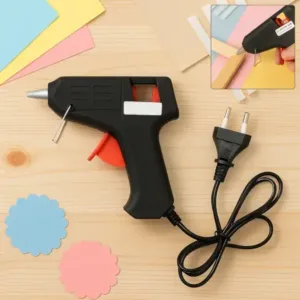 20W Hot Melt Glue Gun – Fast Heating Electric Glue Gun with Precision Nozzle for DIY, Craft, Art & Home Repairs ( black, OS )