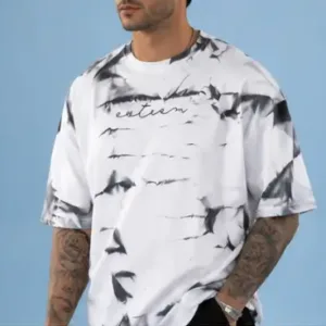 Men's Printed Cotton Blend T-Shirt – Stylish Half Sleeve Round Neck Casual T-Shirt for Daily Wear ( white, XL )