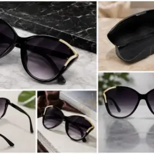 Women’s Retro Cat Eye Sunglasses – Black UV Protected Fashion Shades | Stylish Lightweight Eyewear for Daily & Party Wear ( black, OS )