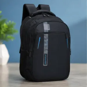 Casual Laptop Backpack – Waterproof Polyester Office, School & College Bag for Boys & Girls ( black, OS )