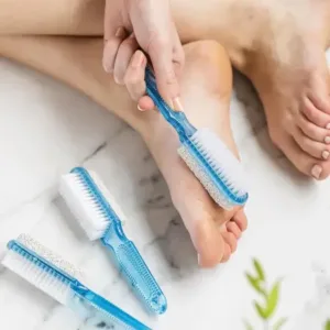 Foot Scrubber Brush with Pumice Stone – Dual-Sided Foot Cleaning & Exfoliating Brush | Dead Skin & Heel Care ( blue, OS )