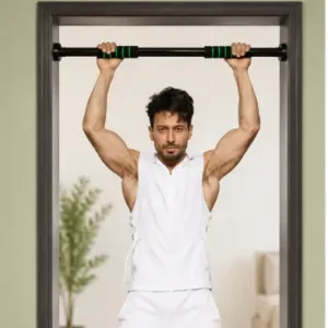 Adjustable Pull-Up Bar for Home Gym – 60–100cm Doorway Chin-Up Bar with Anti-Slip Grip & Level Meter ( black, OS )