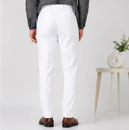 Q6rzTk49vhMbX6NmU1qBvB9KlaE98RFGsnfaprp8.webp Men's Formal Trousers – Slim Fit Solid Polycotton Pants for Office, Business & Formal Wear ( white, 32 )