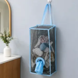 Royal Polythene Holder – Plastic Wall-Mounted Bag Dispenser & Storage Organizer ( blue, OS )