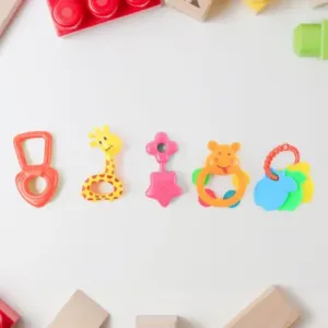 Baby Rattle Toys Set – Colorful BPA-Free Infant Sensory Teether & Rattle Toy Set (5 Pieces) ( multicolor, OS )