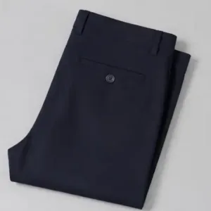 Men's Formal Trousers – Slim Fit Solid Polycotton Pants for Office, Business & Formal Wear ( blue, 32 )