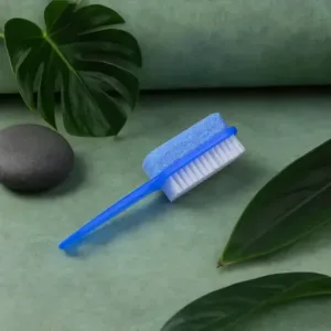 Foot Scrubber Brush with Pumice Stone – Dual-Sided Foot Cleaning & Exfoliating Brush | Dead Skin & Heel Care ( blue, OS )