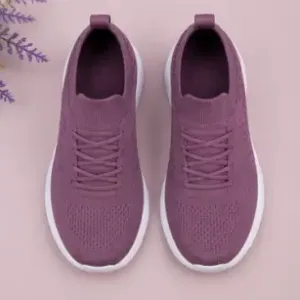 Women's Mesh Running Sneakers – Lightweight Lace-Up Sports Shoes for Walking, Running, Gym & Daily Wear ( pink, IND-9 )