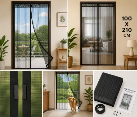 UR1T7KbgFZbahTI1oxN2pFiNmoOR5nmYNlWMOu0i.webp Heavy Quality Magnetic Door Mosquito Net – Full Coverage Polyester Mesh Curtain with Auto Magnetic Closure