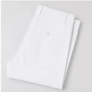 Men's Formal Trousers – Slim Fit Solid Polycotton Pants for Office, Business & Formal Wear ( white, 36 )