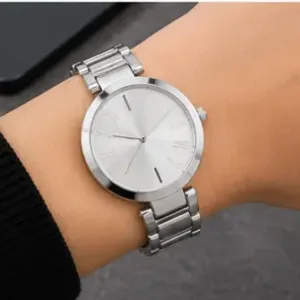 Women’s Designer Metal Analog Watch – Round Brown Dial Quartz Wristwatch | Stylish Fashion Watch with Additional Strap ( silver, OS )