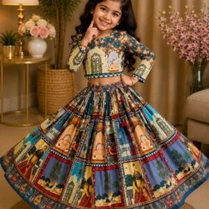 Kid's Oraganza Silk Lehanga Choli