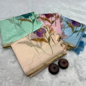 Arti Soft Organza Silk Floral Printed Saree