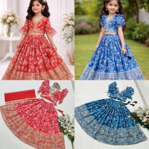 Kid's Embroidered Lehanga Choli