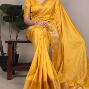 Nylon Dola Silk Zari Weaving Saree (Available in 3colours)