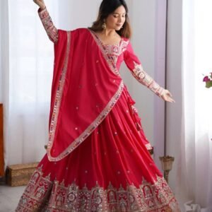 Designer Chinon Sequins Embroidery Lehenga Set-AVAILABLE 5 COLOURS