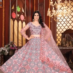 Premium Malburi Silk Lehanga Choli With Thread Embroidery And Sequins