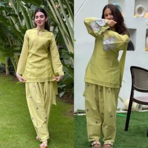 D'naari Premium Mal Chanderi Cotton 3 Piece Set