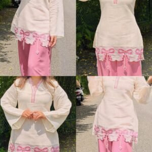 Designer Roman Silk Embroidered Co-ord set