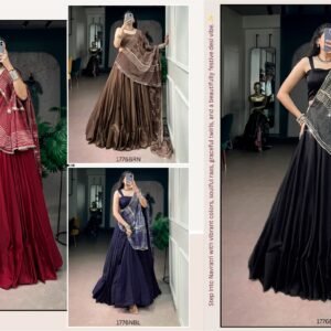 Navratri Special- Moonga Silk Printed Lehanga Choli & Dupatta-Available 4 Colours