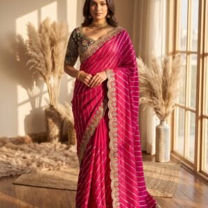 Designer Elegant Space Silk Zari Embroidered Saree-Available 6 Colours