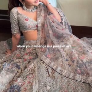 Luxuries Kasturi Silk Intricate Thread Sequins Dori Work Lehanga Choli & Dupatta