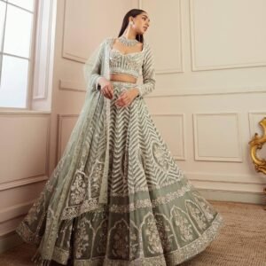 Premium Georgette Net Zari Sequins Lehanga Choli & Net Dupatta