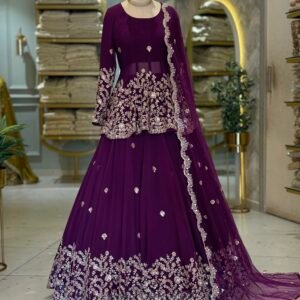 Premium Georgette Heavy Embroidered Coding Sequins work